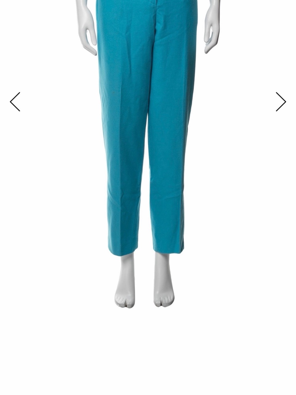 Givenchy Teal Cropped Straight-Leg Pants